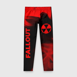 Детские леггинсы 3D Fallout - red gradient вертикально
