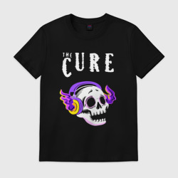 Мужская футболка хлопок The Cure - неоновый череп
