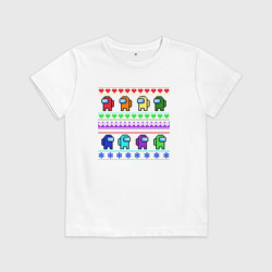 Детская футболка хлопок Among Us - ornament ugly new year