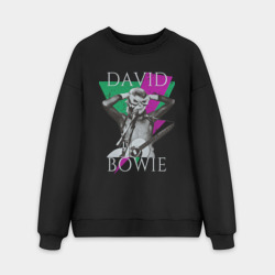 Мужской свитшот oversize без начеса хлопок David Bowie hand goggles