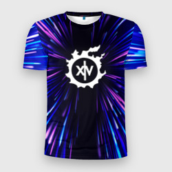 Мужская футболка 3D Slim Final Fantasy neon energy