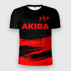 Мужская футболка 3D Slim Akira - red gradient посередине