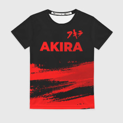 Женская футболка 3D Akira - red gradient посередине