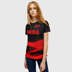 Женская футболка 3D Akira - red gradient посередине - фото 2