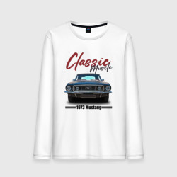 Мужской лонгслив хлопок Американский маслкар Ford Mustang 1973 года