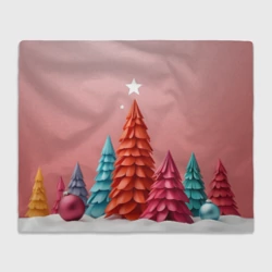 Плед 3D Новогодние ели