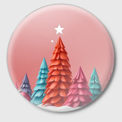 Значок Новогодние ели