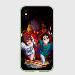 Чехол для iPhone XS Max матовый Побег от турбо бабки