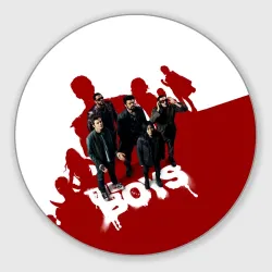 Круглый коврик для мышки Пацаны в тени семерки The boys