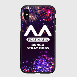Чехол для iPhone XS Max матовый Праздничный Bungo Stray Dogs