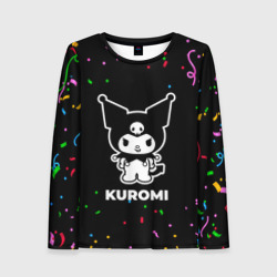 Женский лонгслив 3D Kuromi конфети