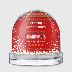 Игрушка Снежный шар Это год успешного Альпиниста