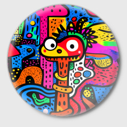 Значок Змея - стиль Кит Харинга