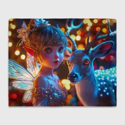Плед 3D Сказочная фея с олененком