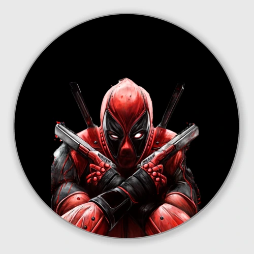 Круглый коврик для мышки Bloody Deadpool