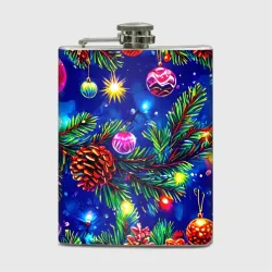 Фляга Новогодние елочные украшения