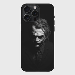 Чехол силиконовый для Apple iPhone 15 Pro Мax матовый Хит Леджер - Джокер