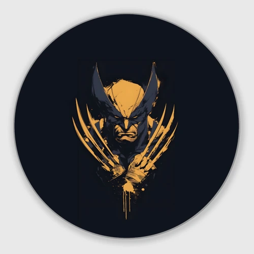 Круглый коврик для мышки Wolverine - art