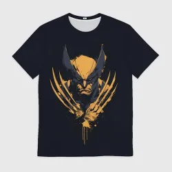 Мужская футболка 3D Wolverine - art