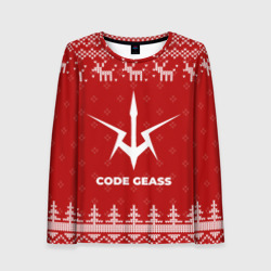 Женский лонгслив 3D Новогодний Code Geass с оленями