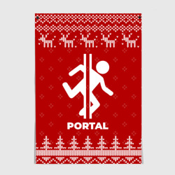 Постер Новогодний Portal с оленями