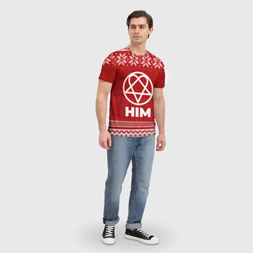 Мужская футболка 3D Новогодний HIM - фото 5