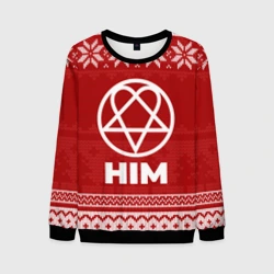 Мужской свитшот 3D Новогодний HIM