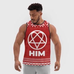 Мужская спортивная майка 3D Новогодний HIM - фото 2