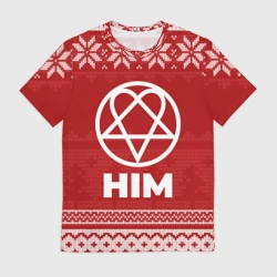 Мужская футболка 3D Новогодний HIM