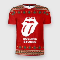 Мужская футболка 3D Slim Rolling Stones new year