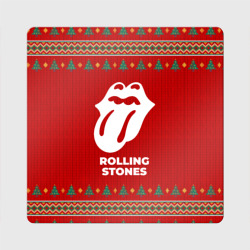 Магнит виниловый Квадрат Rolling Stones new year