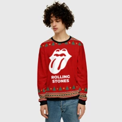 Мужской свитшот 3D Rolling Stones new year - фото 2