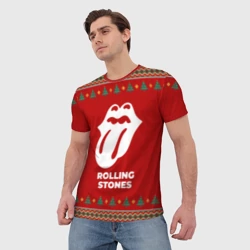 Мужская футболка 3D Rolling Stones new year - фото 2