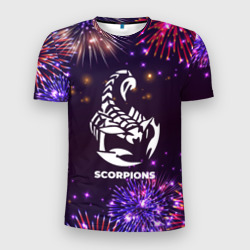 Мужская футболка 3D Slim Праздничный Scorpions