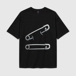 Мужская футболка Oversize хлопок texturе Булавки