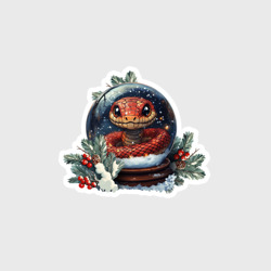 Наклейка Новогодняя змейка 2025