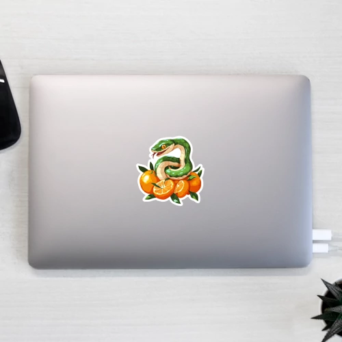Наклейка Змея в мандаринах - фото 2