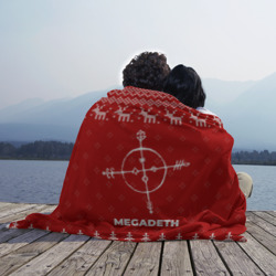 Плед 3D Новогодний Megadeth с оленями - фото 2