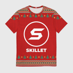 Мужская футболка 3D Skillet new year