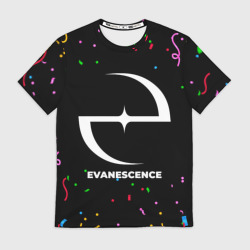 Мужская футболка 3D Evanescence конфети