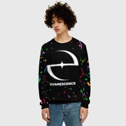Мужской свитшот 3D Evanescence конфети - фото 2