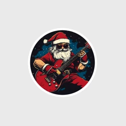 Наклейка Санта рокер