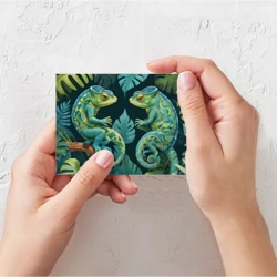 Поздравительная открытка Ящерицы в тропиках - фото 2