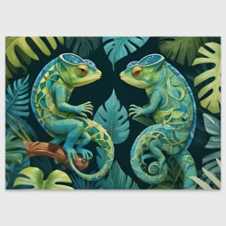 Поздравительная открытка Ящерицы в тропиках