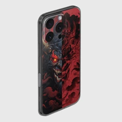 Чехол для iPhone 16 Pro силиконовый с защитой камеры Японский демон Они - фото 2