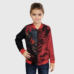 Детский бомбер 3D Японский демон Они - фото 2