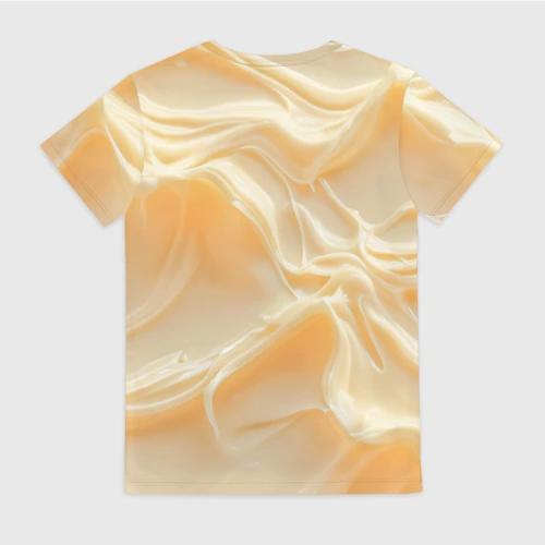 Женская футболка 3D с принтом Чисто сгущенка, вид сзади #1