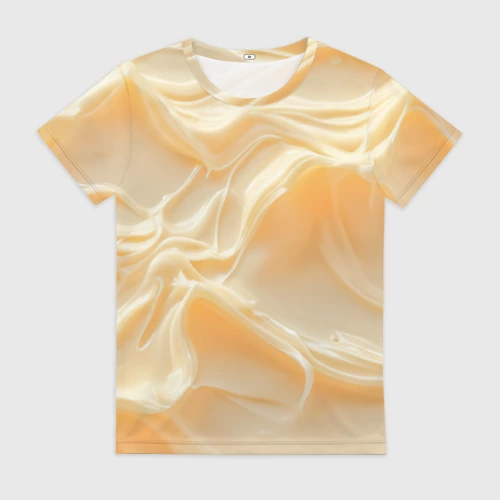 Женская футболка 3D с принтом Чисто сгущенка, вид спереди #2