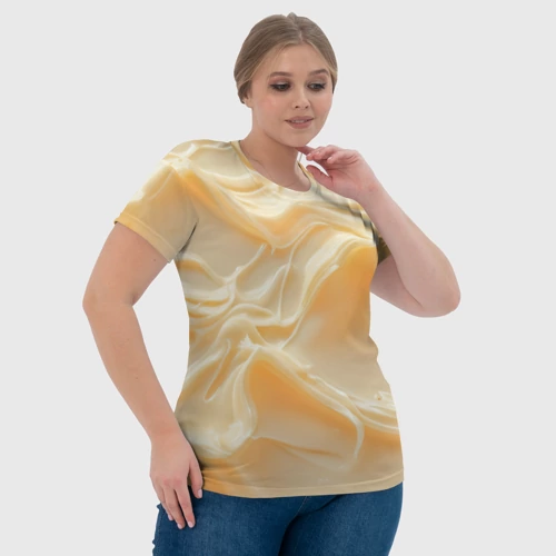 Женская футболка 3D с принтом Чисто сгущенка, фото #4