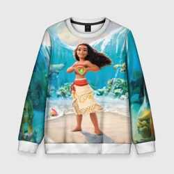 Детский свитшот 3D Моана среди океана
